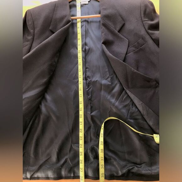 Austin Reed Classic Navy Wool Single Breasted Blazer Size 20W Petite Vintage NWT - Picture 8 of 13